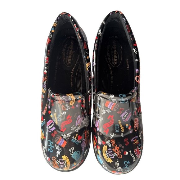 Women’s Easy Works Round Clogs Size 11 M Black Multicolor Mule Street - Picture 2 of 16